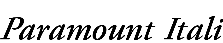 Paramount Italic Yazı tipi ücretsiz indir